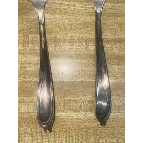 Vintage International Deepsilver Serving Pair Spoon Fork Silver Plate - Picture 7 of 7